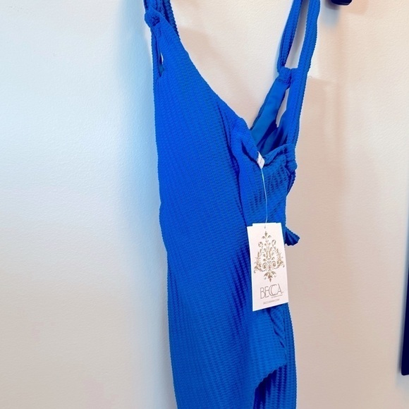 BECCA Women's Line in the Sand One-Piece Swimsuit Blue L - Picture 9 of 16